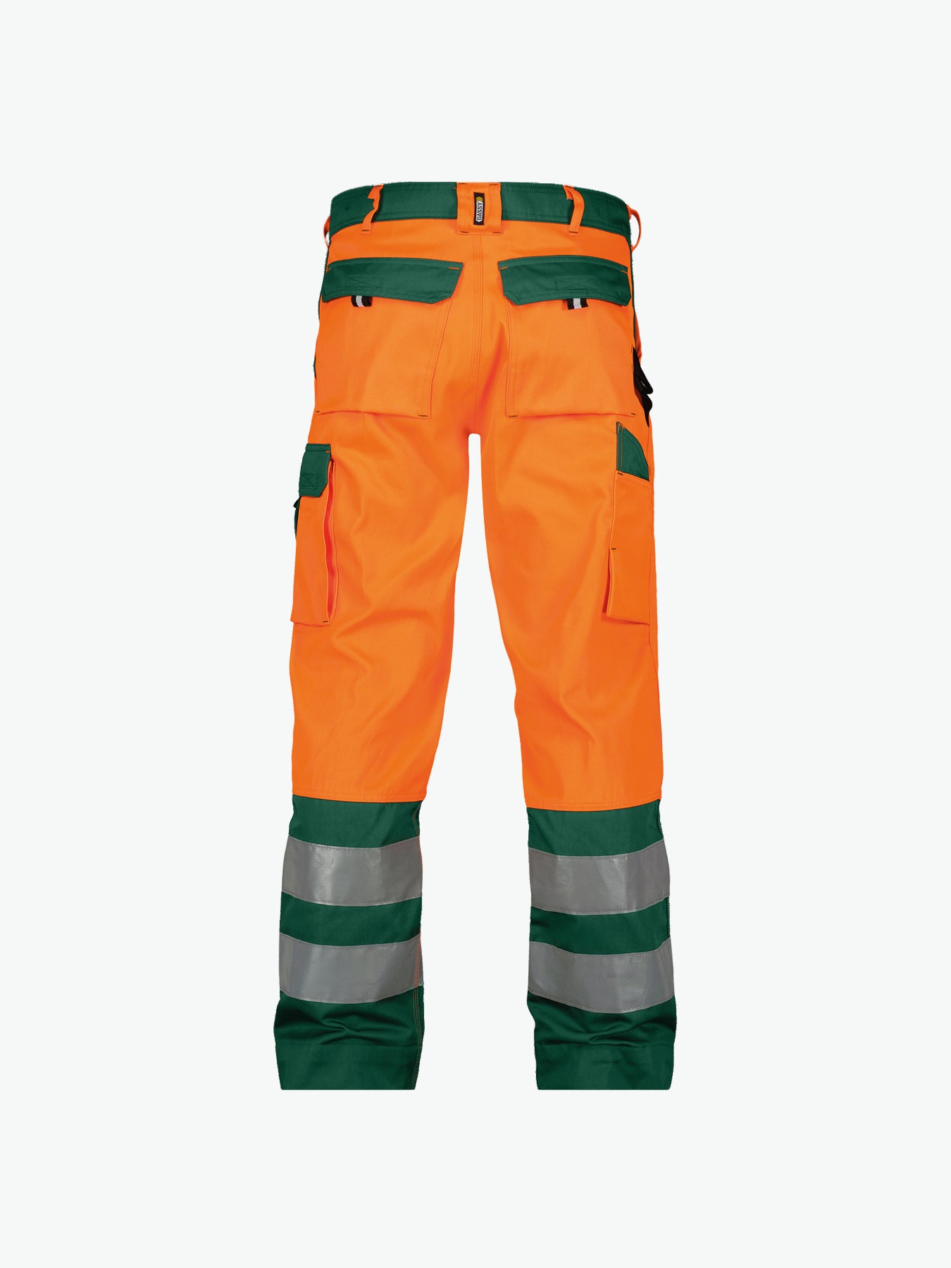 Dassy Lancaster Hogezichtbaarheidsbroek - Fluo-Oranje/Flessengroen Werkbroek HiVis Dassy