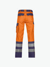 Dassy Lancaster Hogezichtbaarheidsbroek - Fluo-Oranje/Marineblauw Werkbroek HiVis Dassy