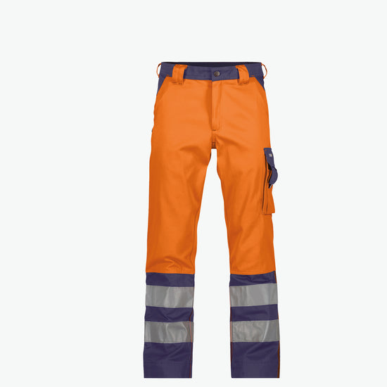 Dassy Lancaster Hogezichtbaarheidsbroek - Fluo-Oranje/Marineblauw Werkbroek HiVis Dassy
