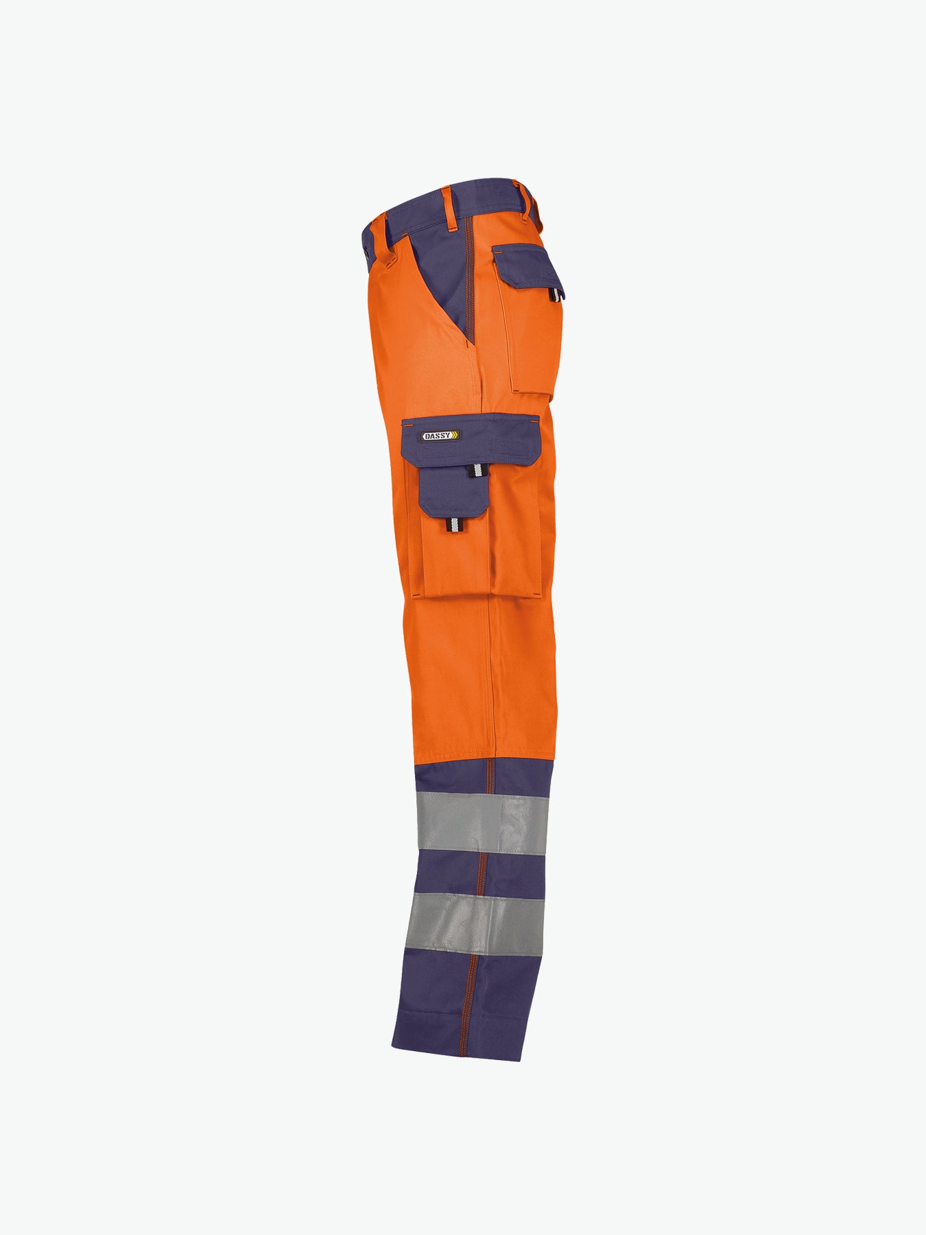 Dassy Lancaster Hogezichtbaarheidsbroek - Fluo-Oranje/Marineblauw Werkbroek HiVis Dassy