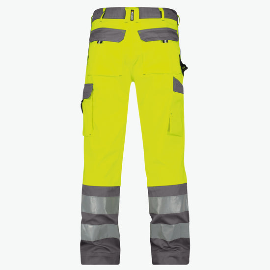 Dassy Lancaster Hogezichtbaarheidsbroek - Fluogeel/Cementgrijs Werkbroek HiVis Dassy