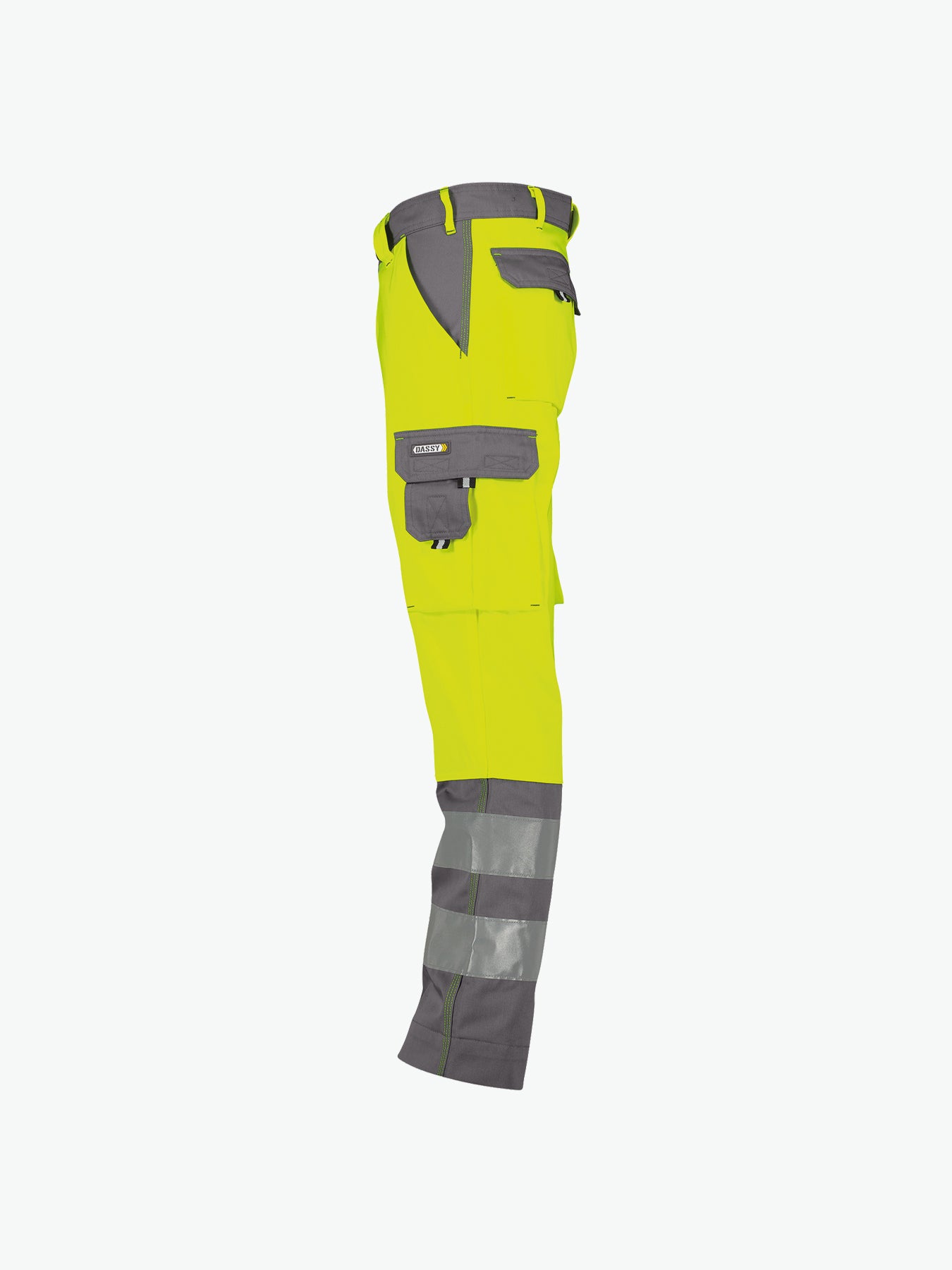 Dassy Lancaster Hogezichtbaarheidsbroek - Fluogeel/Cementgrijs Werkbroek HiVis Dassy