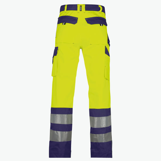 Dassy Lancaster Hogezichtbaarheidsbroek - Fluogeel/Marineblauw Werkbroek HiVis Dassy