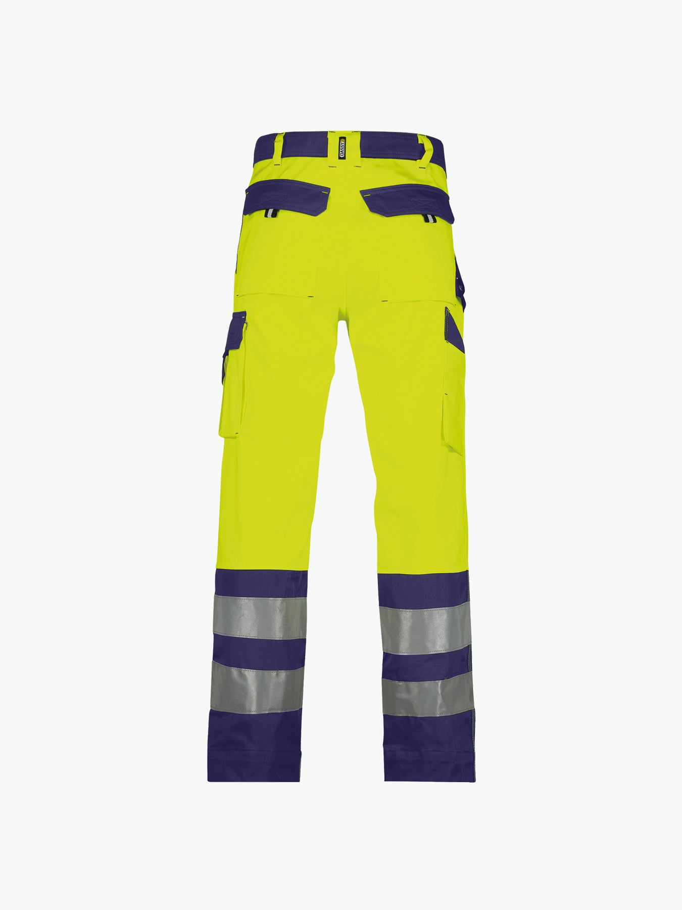 Dassy Lancaster Hogezichtbaarheidsbroek - Fluogeel/Marineblauw Werkbroek HiVis Dassy