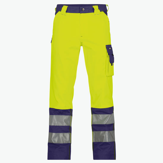 Dassy Lancaster Hogezichtbaarheidsbroek - Fluogeel/Marineblauw Werkbroek HiVis Dassy