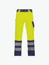 Dassy Lancaster Hogezichtbaarheidsbroek - Fluogeel/Marineblauw Werkbroek HiVis Dassy