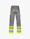 Dassy Lenox Multinorm hogezichtbaarheidsbroek met kniezakken - Grafietgrijs/Fluogeel Werkbroek HiVis Dassy
