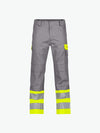 Dassy Lenox Multinorm hogezichtbaarheidsbroek met kniezakken - Grafietgrijs/Fluogeel Werkbroek HiVis Dassy
