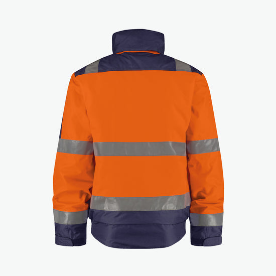 Dassy Lima Hogezichtbaarheidswinterjas - Fluo-Oranje/Marineblauw Werkjas HiVis Dassy
