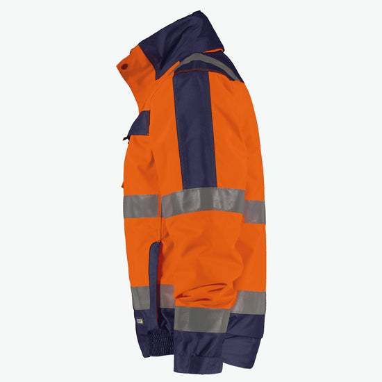 Dassy Lima Hogezichtbaarheidswinterjas - Fluo-Oranje/Marineblauw Werkjas HiVis Dassy