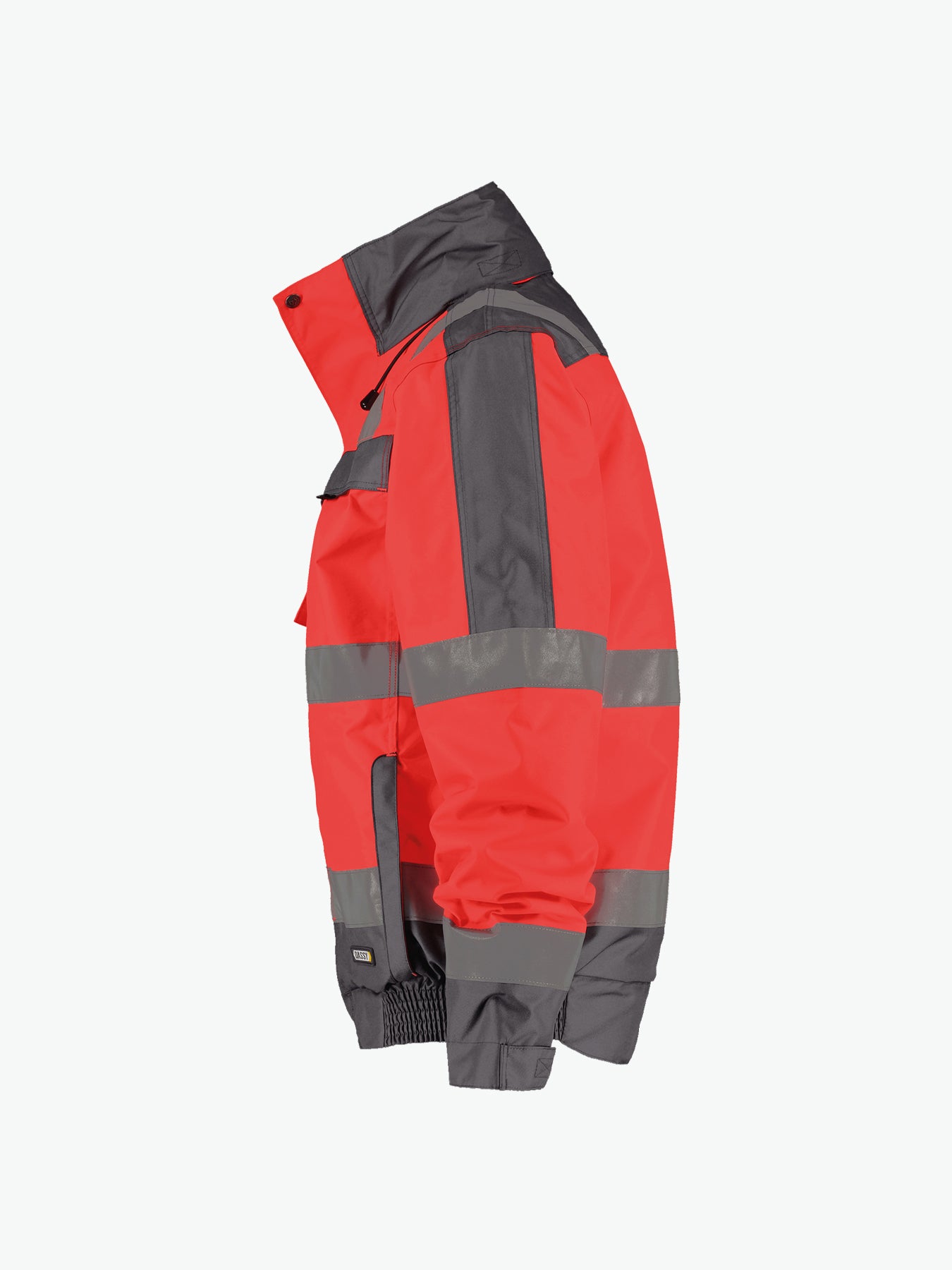 Dassy Lima Hogezichtbaarheidswinterjas - Fluorood/Cementgrijs Werkjas HiVis Dassy