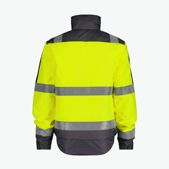 Dassy Lima Hogezichtbaarheidswinterjas - Fluogeel/Cementgrijs Werkjas HiVis Dassy
