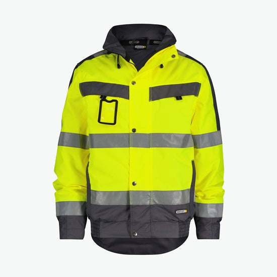 Dassy Lima Hogezichtbaarheidswinterjas - Fluogeel/Cementgrijs Werkjas HiVis Dassy