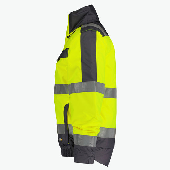 Dassy Lima Hogezichtbaarheidswinterjas - Fluogeel/Cementgrijs Werkjas HiVis Dassy