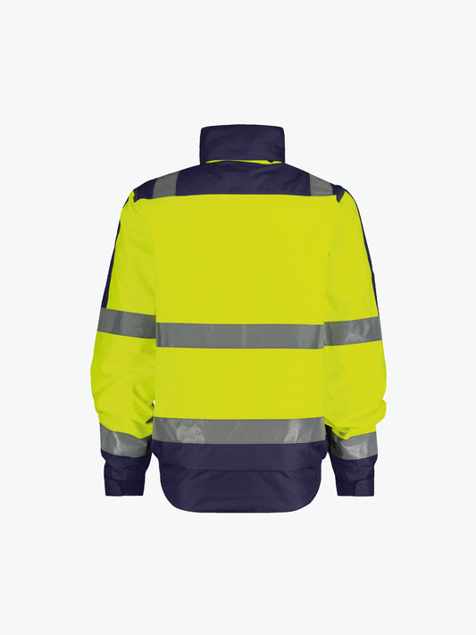 Dassy Lima Hogezichtbaarheidswinterjas - Fluogeel/Marineblauw Werkjas HiVis Dassy