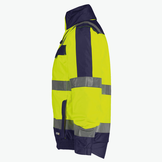 Dassy Lima Hogezichtbaarheidswinterjas - Fluogeel/Marineblauw Werkjas HiVis Dassy