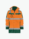 Dassy Limasol Hogezichtbaarheidsparka - Fluo-Oranje/Flessengroen Werkjas HiVis Dassy