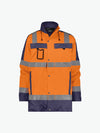 Dassy Limasol Hogezichtbaarheidsparka - Fluo-Oranje/Marineblauw Werkjas HiVis Dassy