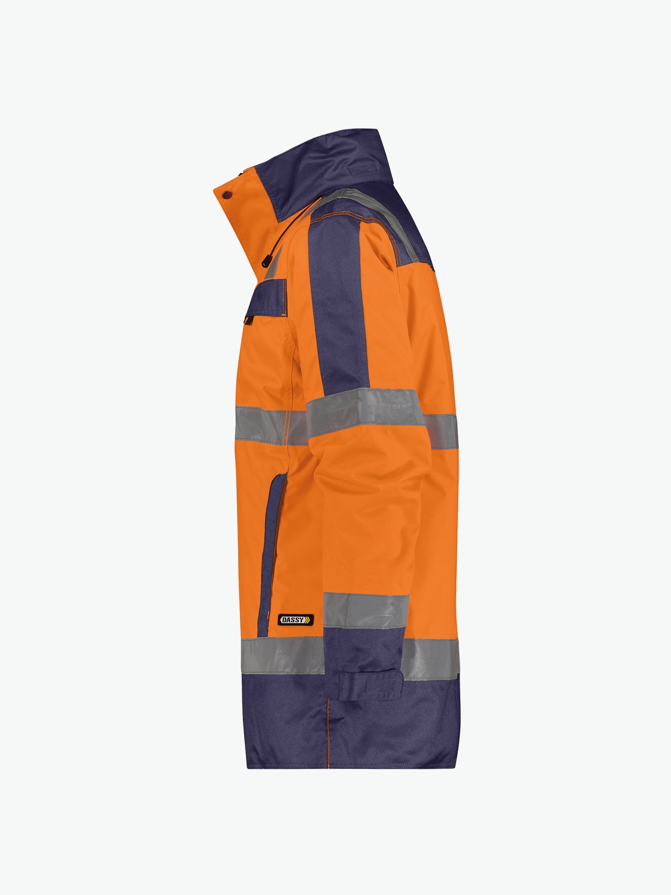 Dassy Limasol Hogezichtbaarheidsparka - Fluo-Oranje/Marineblauw Werkjas HiVis Dassy