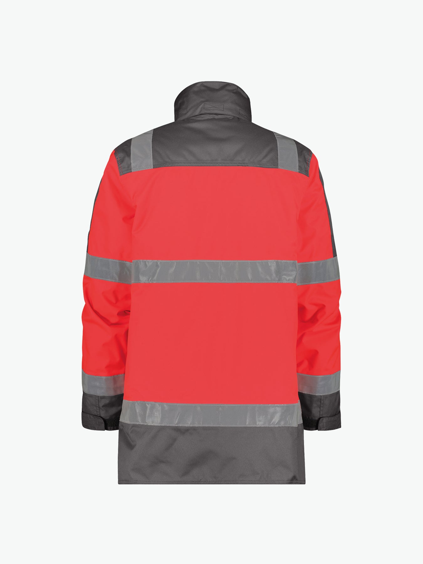 Dassy Limasol Hogezichtbaarheidsparka - Fluorood/Cementgrijs Werkjas Hivis Dassy