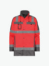Dassy Limasol Hogezichtbaarheidsparka - Fluorood/Cementgrijs Werkjas Hivis Dassy