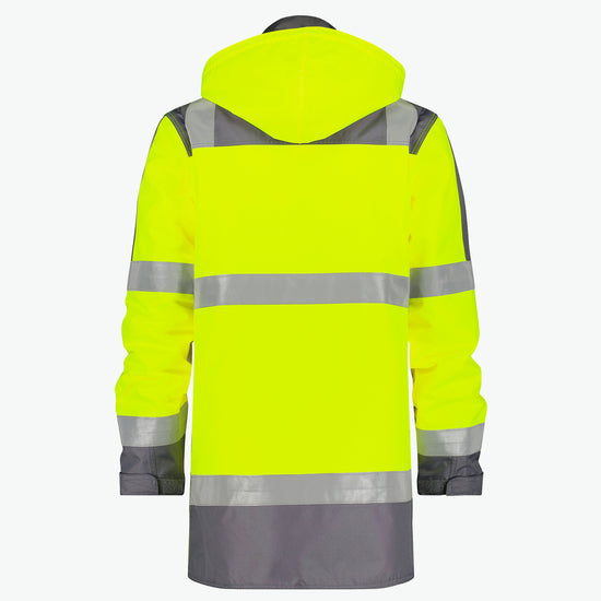 Dassy Limasol Hogezichtbaarheidsparka - Fluogeel/Cementgrijs Werkjas HiVis Dassy