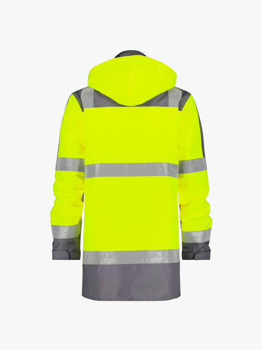 Dassy Limasol Hogezichtbaarheidsparka - Fluogeel/Cementgrijs Werkjas HiVis Dassy