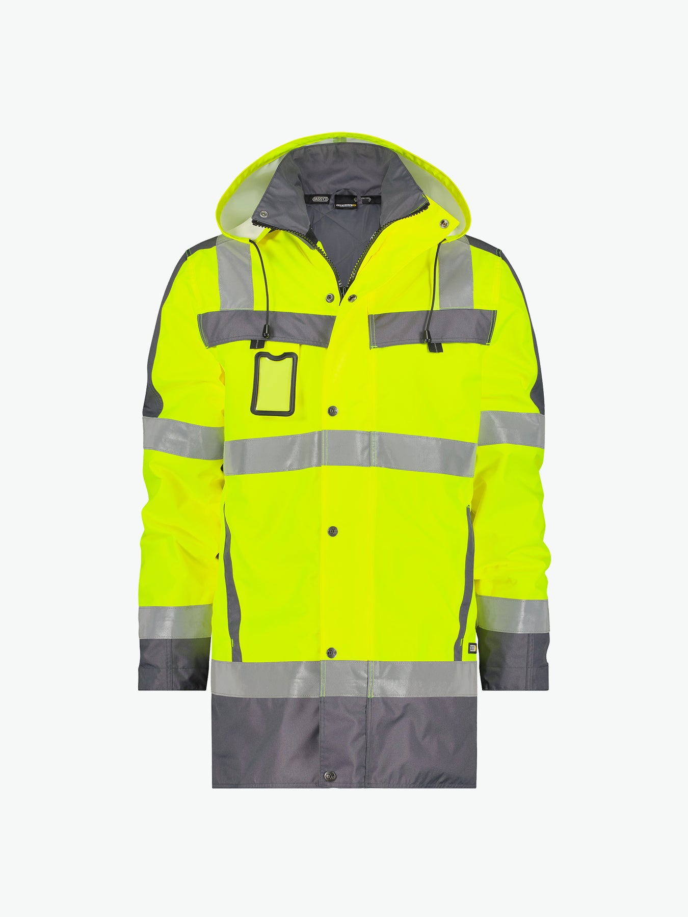 Dassy Limasol Hogezichtbaarheidsparka - Fluogeel/Cementgrijs Werkjas HiVis Dassy