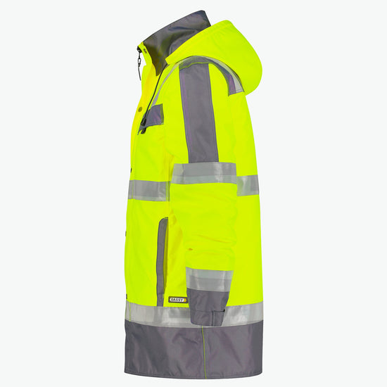 Dassy Limasol Hogezichtbaarheidsparka - Fluogeel/Cementgrijs Werkjas HiVis Dassy