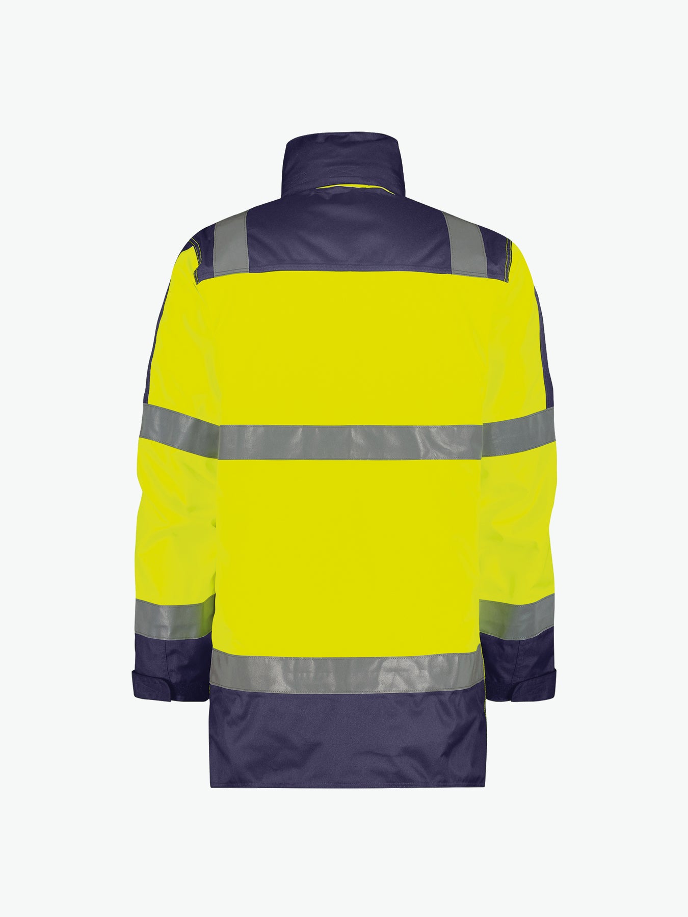 Dassy Limasol Hogezichtbaarheidsparka - Fluogeel/Marineblauw Werkjas HiVis Dassy