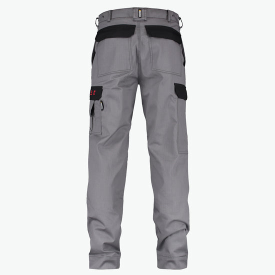 Dassy Lincoln Multinorm werkbroek met kniezakken - Grafietgrijs/Zwart Werkbroek Dassy