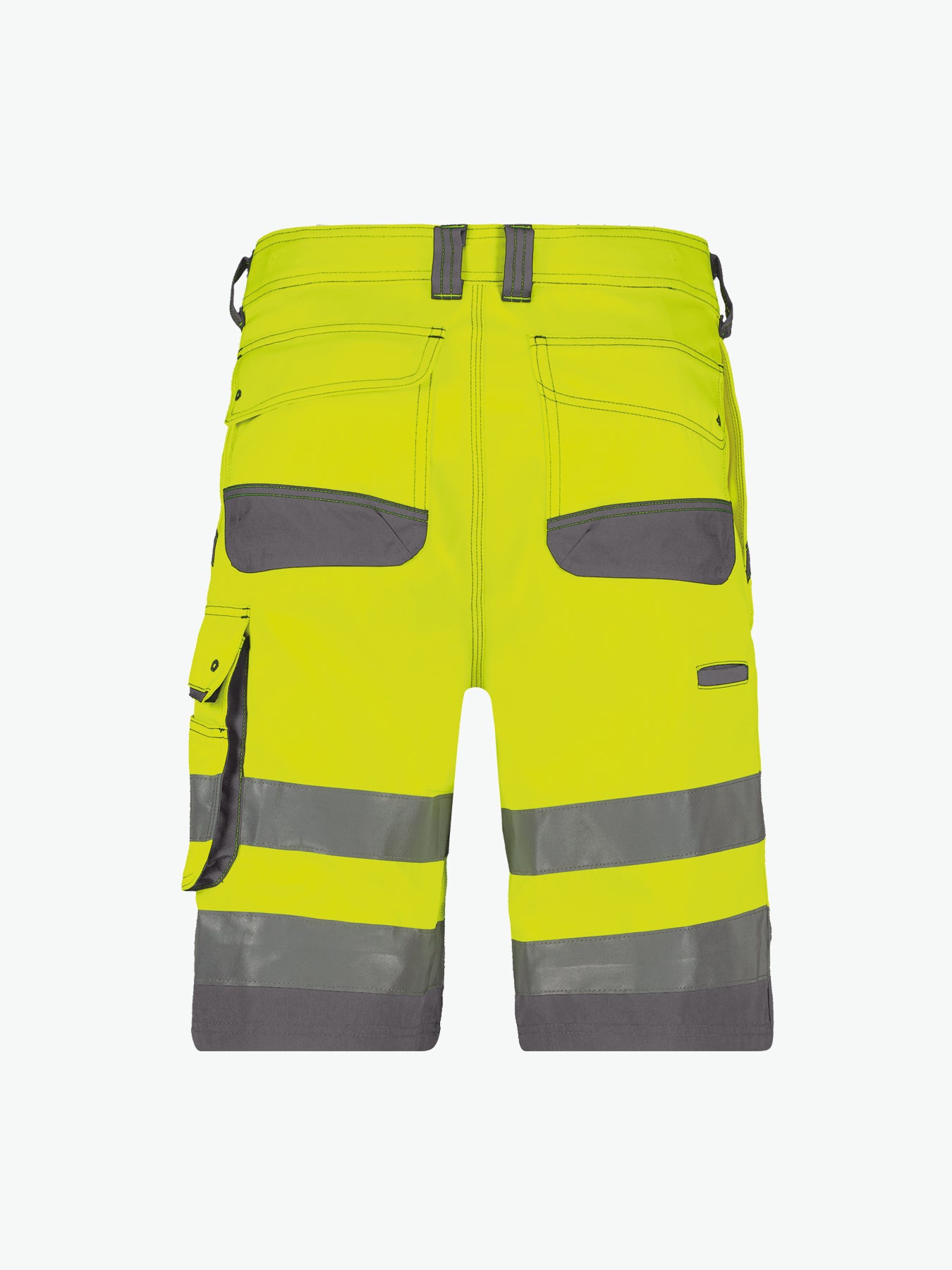 Dassy Lucca Hogezichtbaarheidsshort - Fluogeel/Cementgrijs Korte Broek HiVis Dassy