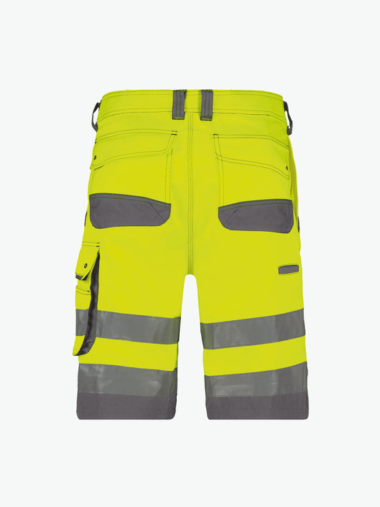 Dassy Lucca Hogezichtbaarheidsshort - Fluogeel/Cementgrijs Korte Broek HiVis Dassy