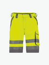 Dassy Lucca Hogezichtbaarheidsshort - Fluogeel/Cementgrijs Korte Broek HiVis Dassy