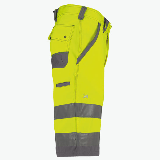 Dassy Lucca Hogezichtbaarheidsshort - Fluogeel/Cementgrijs Korte Broek HiVis Dassy