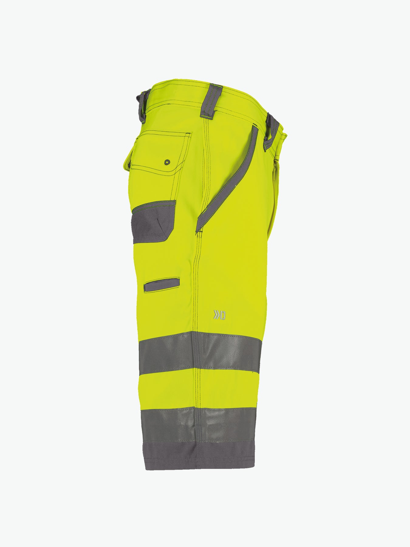 Dassy Lucca Hogezichtbaarheidsshort - Fluogeel/Cementgrijs Korte Broek HiVis Dassy