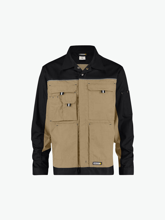 Dassy Lugano Tweekleurige werkvest - Beige/Zwart Werkvest Dassy