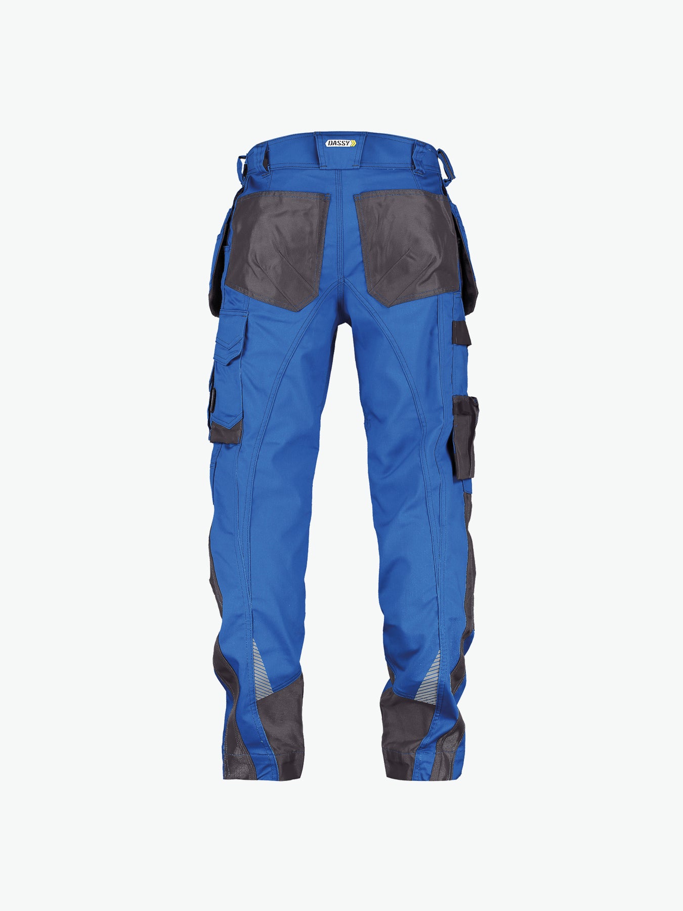 Dassy Magnetic Holsterzakkenbroek met kniezakken - Azuurblauw/Antracietgrijs Werkbroek Dassy