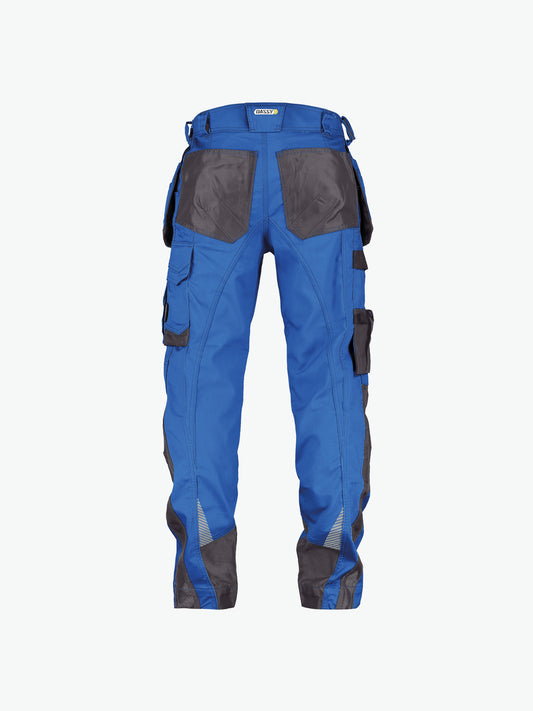 Dassy Magnetic Holsterzakkenbroek met kniezakken - Azuurblauw/Antracietgrijs Werkbroek Dassy
