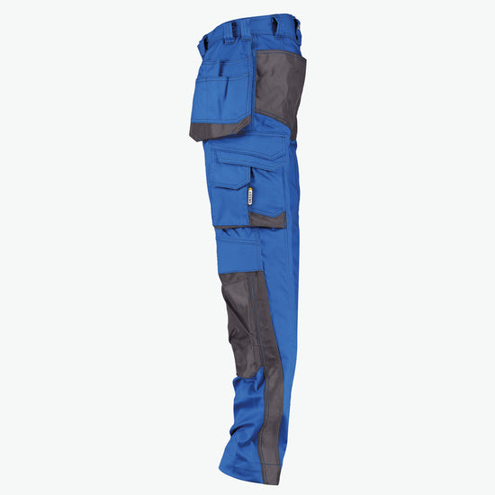 Dassy Magnetic Holsterzakkenbroek met kniezakken - Azuurblauw/Antracietgrijs Werkbroek Dassy