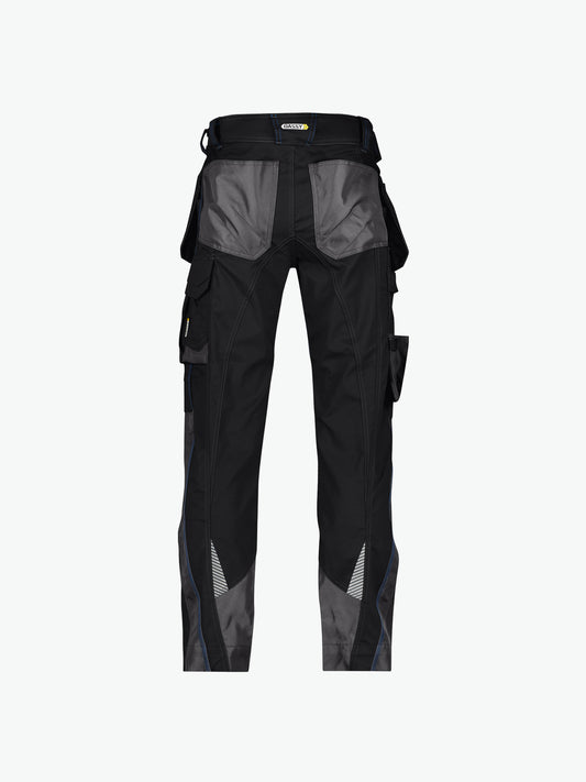 Dassy Magnetic Holsterzakkenbroek met kniezakken - Zwart/Antracietgrijs Werkbroek Dassy