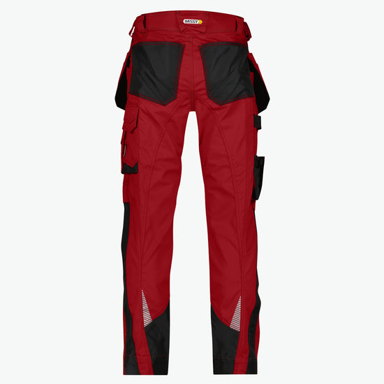Dassy Magnetic Holsterzakkenbroek met kniezakken - Rood/Zwart Werkbroek Dassy