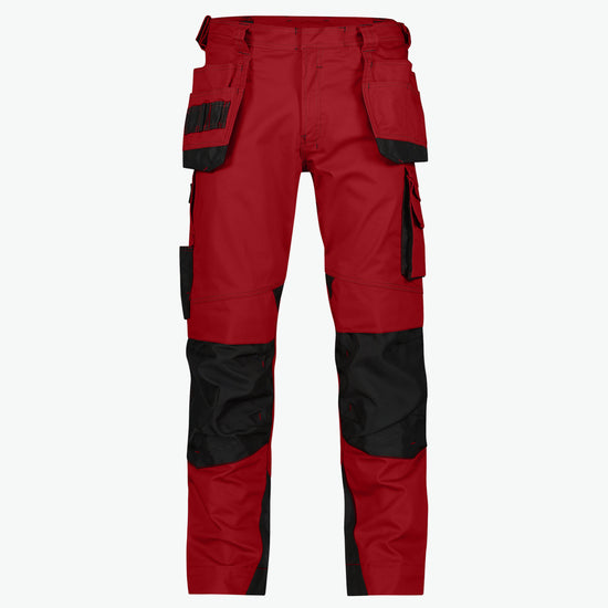 Dassy Magnetic Holsterzakkenbroek met kniezakken - Rood/Zwart Werkbroek Dassy