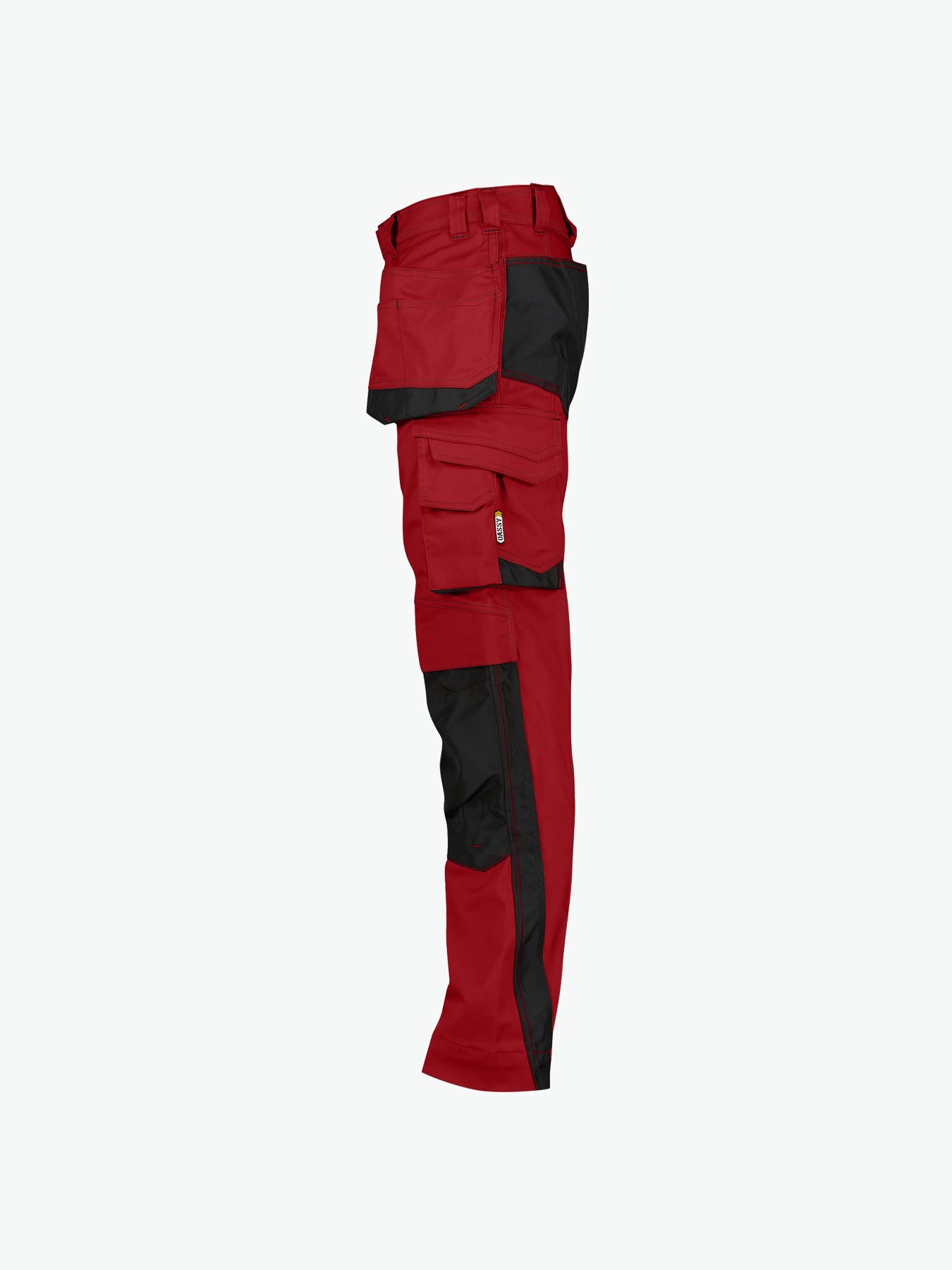 Dassy Magnetic Holsterzakkenbroek met kniezakken - Rood/Zwart Werkbroek Dassy