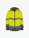 Dassy Malaga Hogezichtbaarheidssoftshelljas - Fluogeel/Cementgrijs Werkjas Softshell HiVis Dassy