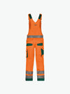 Dassy Malmedy Hogezichtbaarheidsbretelbroek met kniezakken - Fluo-Oranje/Flessengroen Werkbroek HiVis Dassy