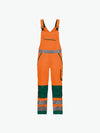 Dassy Malmedy Hogezichtbaarheidsbretelbroek met kniezakken - Fluo-Oranje/Flessengroen Werkbroek HiVis Dassy