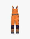 Dassy Malmedy Hogezichtbaarheidsbretelbroek met kniezakken - Fluo-Oranje/Marineblauw Werkbroek HiVis Dassy