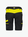 Dassy Manilla Women Werkshort met stretch voor dames - Zwart/Fluogeel Korte Werkbroek Dames Dassy
