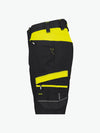 Dassy Manilla Women Werkshort met stretch voor dames - Zwart/Fluogeel Korte Werkbroek Dames Dassy